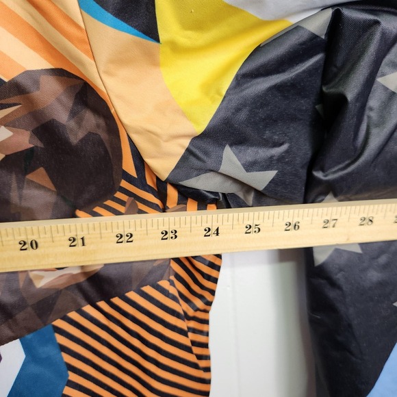 Members Only Jacket Mens XL Black Multicolor Graphic Hooded Full Zip Windbreaker - Picture 7 of 15